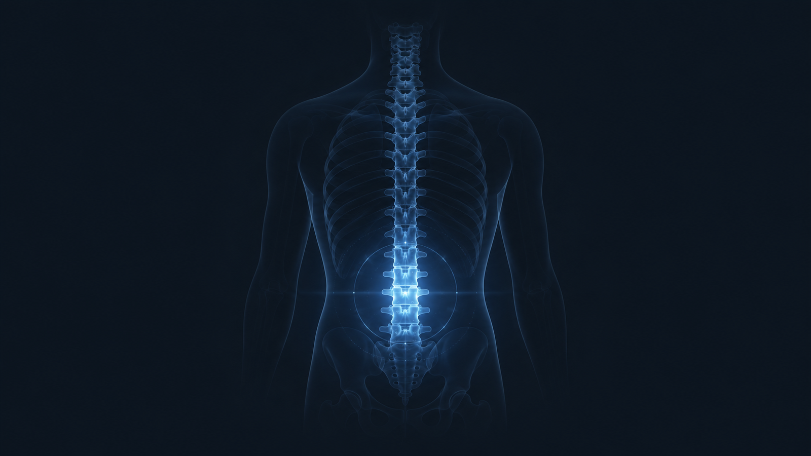 Human torso spinal alignment diagram